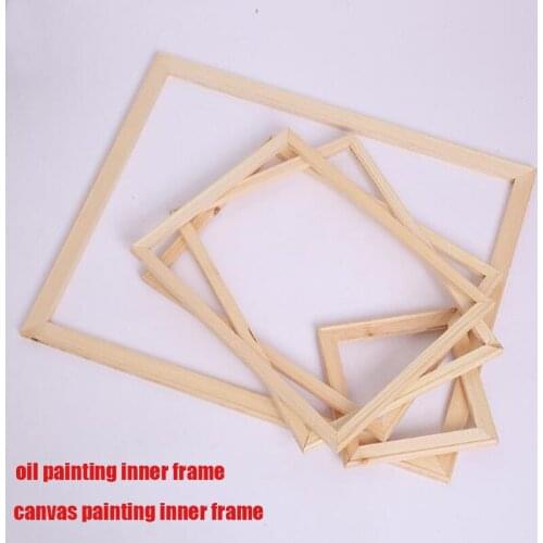 Factory sales DIY Natural Solid Pine Wood Pictures Frame for picture by number Inner Framed,Canvas Wall Art Paintings frame