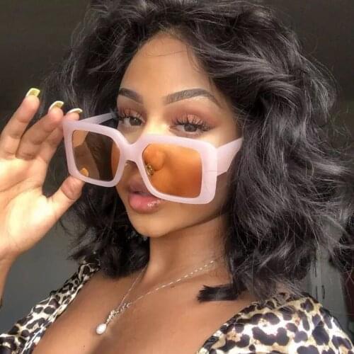 Oversize Square Sunglasses Women Fashion Retro Gradient Sun Glasses 2021 Men Blue Big Frame Glasses Vintage Eyewear UV400
