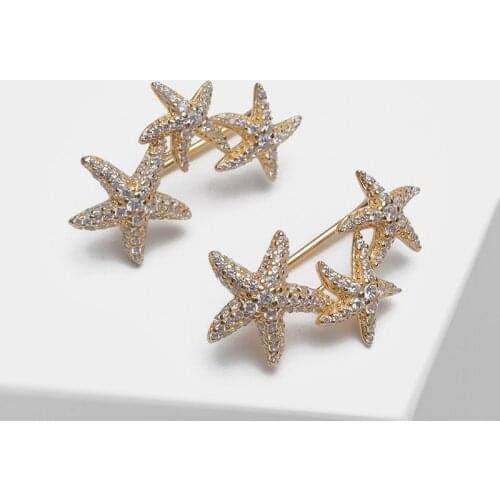 Amorita boutique 925 Stars design stylish drop earrings