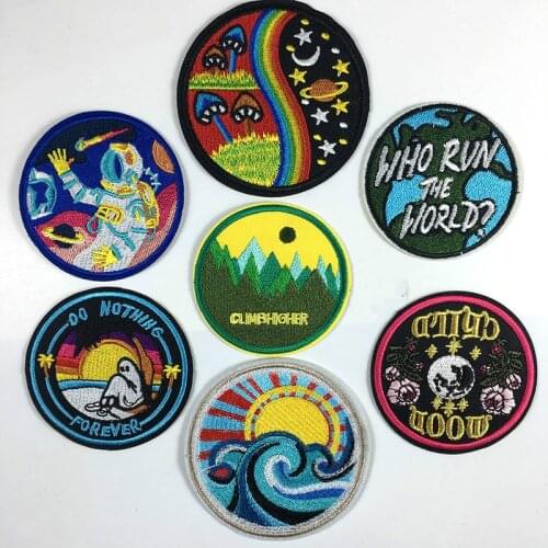 Forever Do Nothing Iron Slogan Sticker Thermal Adhesive Embroidered Fabrice Applique for Bag Backpack Cap Diy Accessory