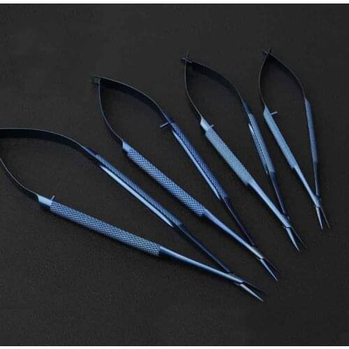 Titanium alloy 12.5cm ophthalmic microsurgical instruments Needle holders /tweezers surgery tools