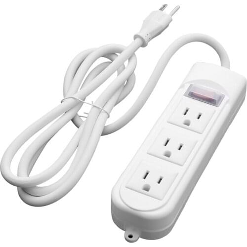 3 Outlet Outdoor Power Strip Overload Protection Anti-Electric Shock 1500W