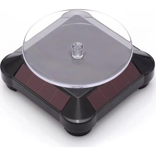 Solar Turntable 360°Rotating Display Stand For Watch Phone Jewelry Ring Display Stand Solar Power Showcase