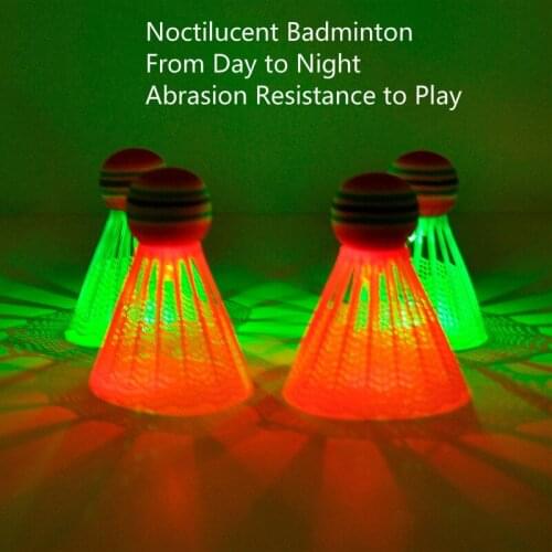 1PCS/4PCS Creative Luminous Badminton Set Plastic Shuttlecock Nylon Balls With LED Random Colors