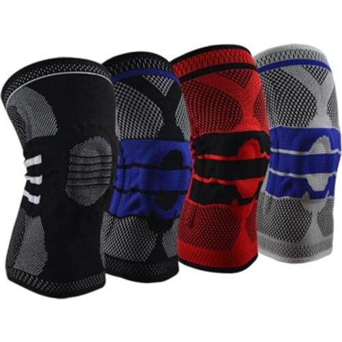1 pcs Knee pads Protector Knee Support Professional Protective Silicone Spring Compression Protection Sport Kneepads knee brace