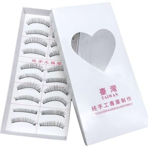 10 Pairs Handmade False Eyelashes Cross Thick Lash Extension Eye Makeup