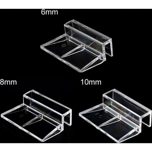 10Pcs 6mm/8mm/10mm Fish Tank Acrylic Clips Aquarium Lid Cover Support Holder Drop Ship