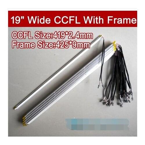 20PCS 19'' inch wide dual lamps CCFL with frame,LCD lamp backlight with housing,CCFL with cover,CCFL:419mmx2.4mm,FRAME:425mmx9mm