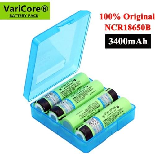 2021 New Original 18650 NCR18650B Rechargeable Li-ion battery 3.7V 3400mAh For Flashlight batteries + Storage box