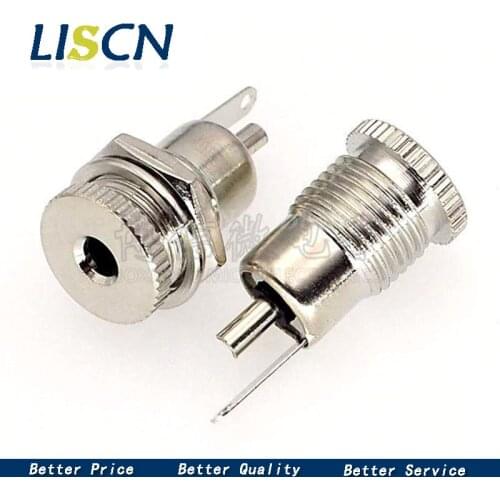 2PC 3.5 mm x 1.3mm 3.5*1.3 MM 5A DC Power Jack Socket Female Panel Mount Connector DC-099
