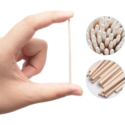 500pcs Disposable Ultra-small Cotton Swab Lint Free Micro Brushes Wood Cotton Buds Swabs Eyelash Extension Glue Removing Tools