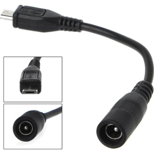 Free shipping 5.5x2.1mm DC Power Plug Waterproof Jacket Female To Micro USB Male Adapter Cable