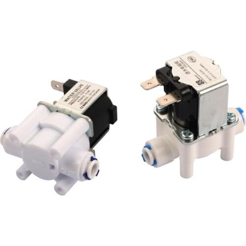 Normally Closed 1/4" Quick Access Water Electric Solenoid Valve Magnetic DC 12V 24V Water Inlet Flow Switch Water Purifier Valve