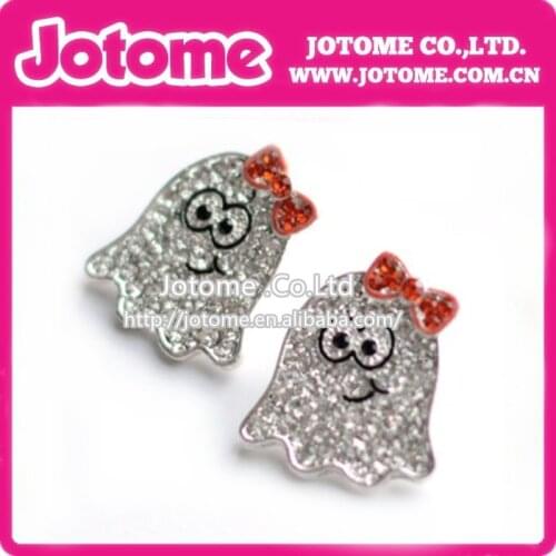 Halloween Lovely girl ghost rhinestone pendants for chunky necklace