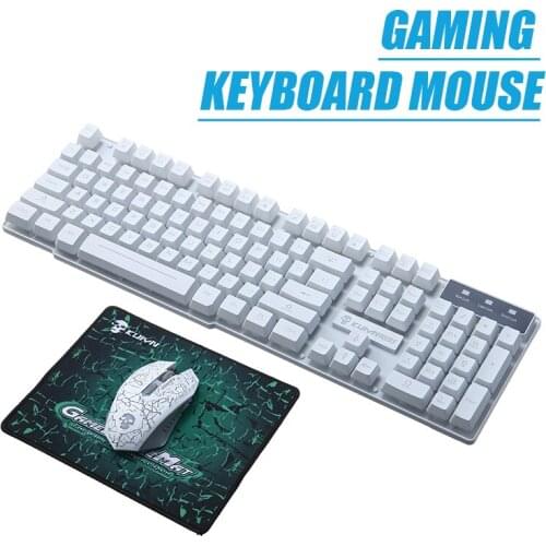 Keyboard Mouse Gamer Kit For Computer Game Suitable For Laptop Desktop PC LED Lights Computer Keyboards Mouse Combos