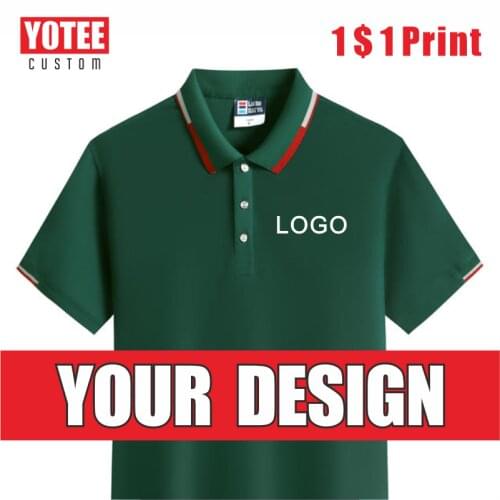 YOTEE Summer Mens And Womens Polo Shirts Logo Custom Embroidery/Printing Company Brand Logo Cheap Fashion T-Shirt Wholesale