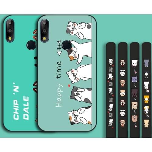 Cute Cartoon Side Phone Case For Asus Zenfone Max Pro M2 ZB631KL ZB633KL Soft Silicone Back Cover For Asus 5Z ZE620KL ZS620KL