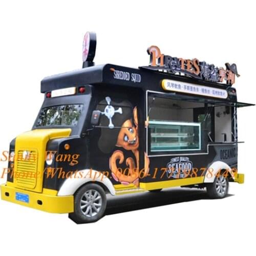 Mobile electric food truck for sale / kiosk with fruit juice & donut & coffee & crepe / vending booth
