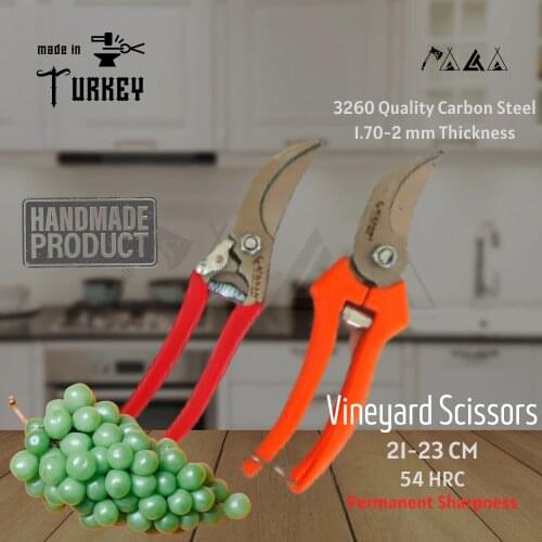 ATASAN Vineyard Scissors Grape Shears Vegetable Scissors Handmade High Quality Professional Stainless Steel Healthy