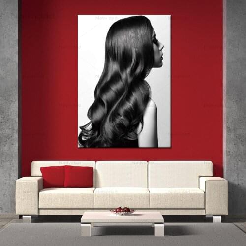 Modern Style Hairdressing Posters Canvas Painting Beautiful Hair Poster Room Decor Wall Art Pictures Hair Salon Without Frame