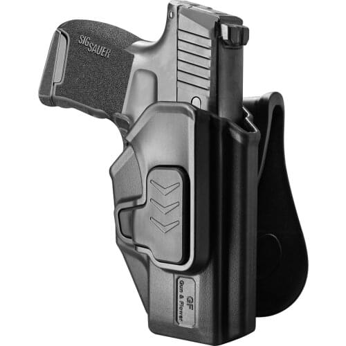 Gun&Flower Outside The Waistband Carry Belt Plastic Holster Military Grade Polymer Pistol Holder Case for Sig P365