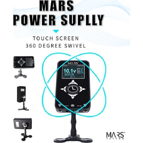 3.4A Touch Screen Professional MARS Tattoo Power Supply For Tattoo Machine Digital LCD Tattooing Makeup Equipment