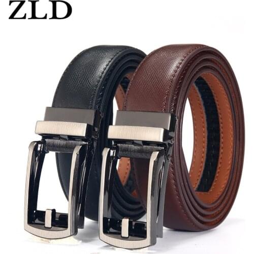 ZLD Black and brown mens belt luxury fashion brand automatic buckle ratchet belt comfortable click belt male gift designer belt