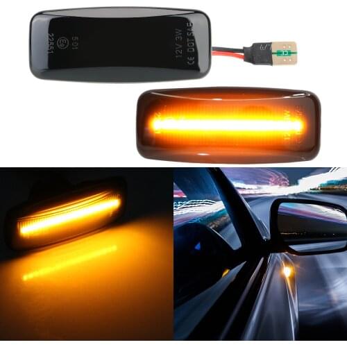 LED Dynamic Side Marker Car-styling 2PC/Set Turn Signal Light 12V 3W For Sylphy, Bluebird Sunny, Teana J31, Murano Smoked Lens