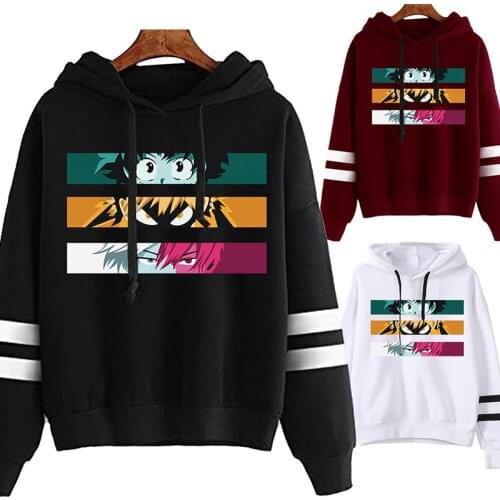 Boku Hero Academia Bakugou Midoriya Shoto Hoodies Funny Graphic Sweatshirts Male Female Autumn Winter Fleece Warm Coat