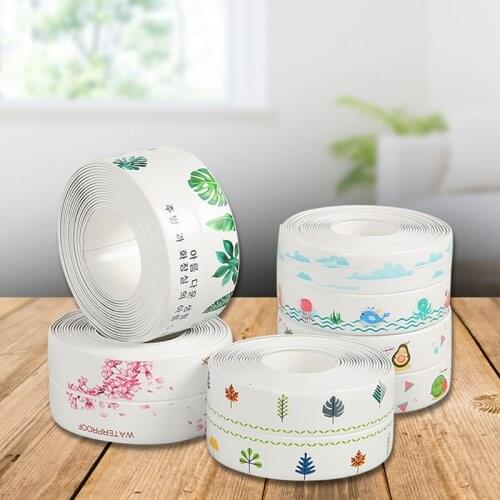Seal Strip Anti-Collision Waterproof Self Adhesive Caulk Strip Sealing Tape For Sink Bathroom Kitchen H88F