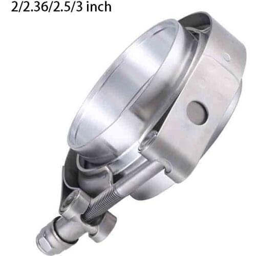 V Band Clamp 2/2.36/2.5/3 inch Turbo Exhaust V-Band Clamp Stainless Steel Male/Female Flange Kit
