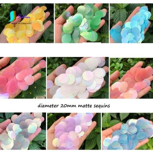 Weight 500g Bag Knitting Hat Shoe Handmade Material 2cm Colorful Round Matte 1-hole Loose Sequins A0587L