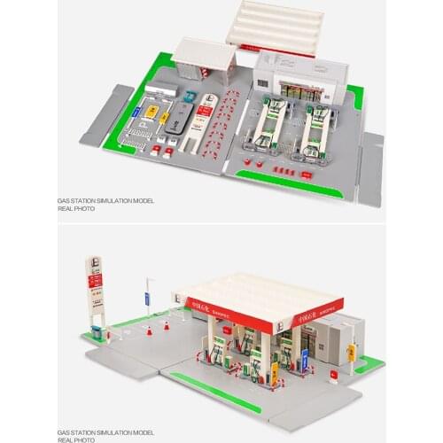 Xcartoys 1/64 Sinopec Chinese Style Gas Station Diorama Set