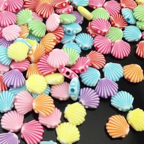 20pcs 12mm Mix Color Acrylic Cube Shell Alphabet Beads spacer