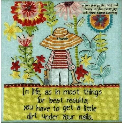 2021 Drop Shipping Embroidery Little Dirt Cross Stitch Pattern for Baby with 100% Cotton Floss & Free Shipping for Wall Decor