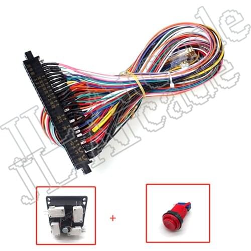 28 pin Jamma Harness with 2.8mm/4.8mm terminal/connector wire Game Cable for DIY arcade game machine cabinet accessories