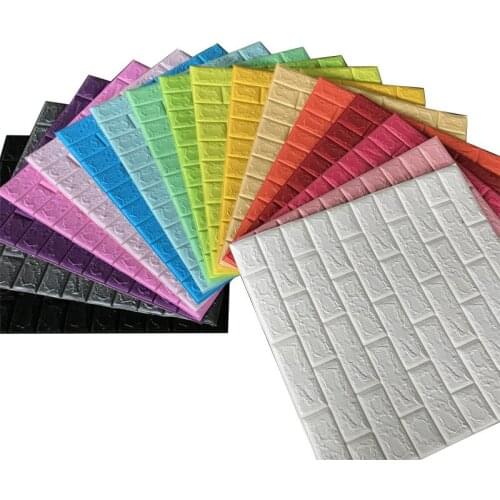 3D Brick Wall Stickers DIY Self Foam Waterproof Decor Wall Covering Wallpaper For TV Background Kids Living kitchen Room