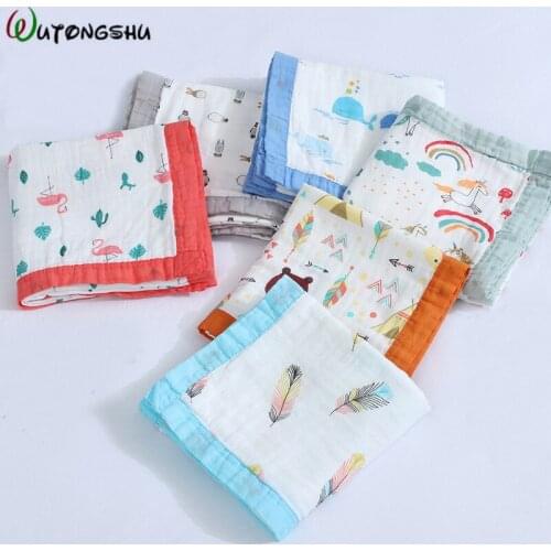 4 Layers Bamboo Baby Muslin Blanket Newborn Swaddles Soft Newborn Blankets Bath Gauze Infant Wrap Sleepsack Multi-use Diaper