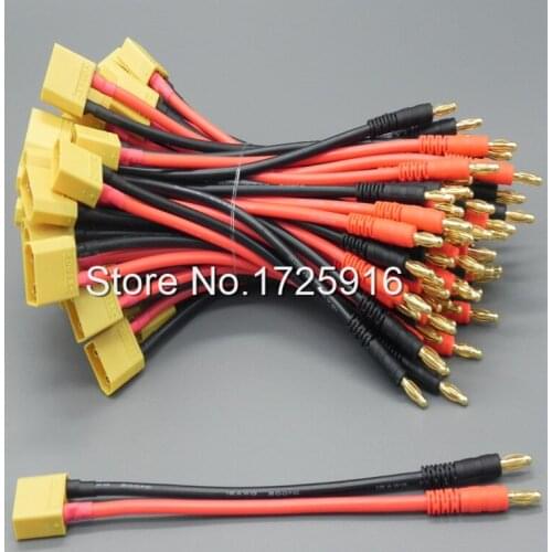 50 pieces XT90 with 4.0mm Banana Connector 14AWG 150MM Charger Cable DZ0108