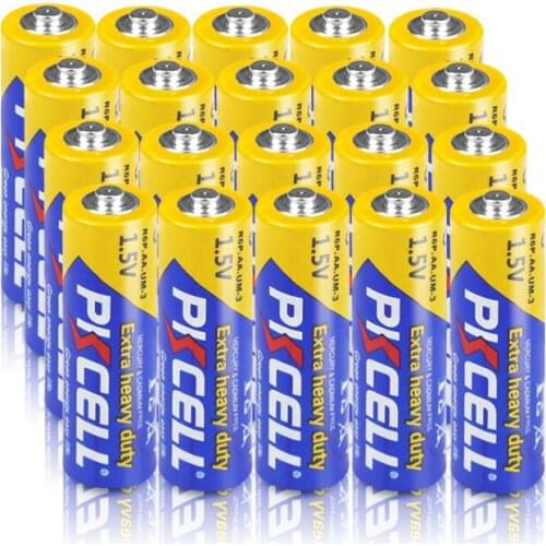 20 PCS PKCELL 1.5V AA R6P Battery Extra Heavy Duty Battery AA Size Carbon-Zinc Primary Batteries for Digital Thermometer