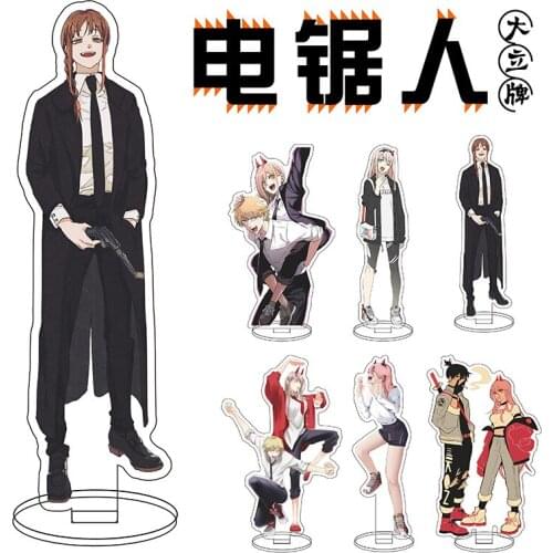 Anime Chainsaw Man Makima Pochita Hayakawa Aki Power Acrylic Stand Figure Model Plate Display Table Decor Cosplay Collectible