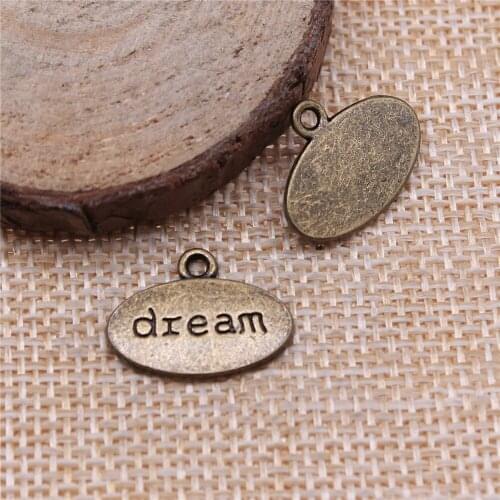 Free shipping 40pcs 18x14mm antique bronze dream charms diy retro jewelry fit Earring keychain hair card pendant accessories