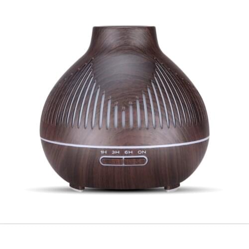 Household Aroma Diffuser 400ml Spray Wood Grain Humidifier Ultrasonic Colorful Aromatherapy Air Purifying Humidifier