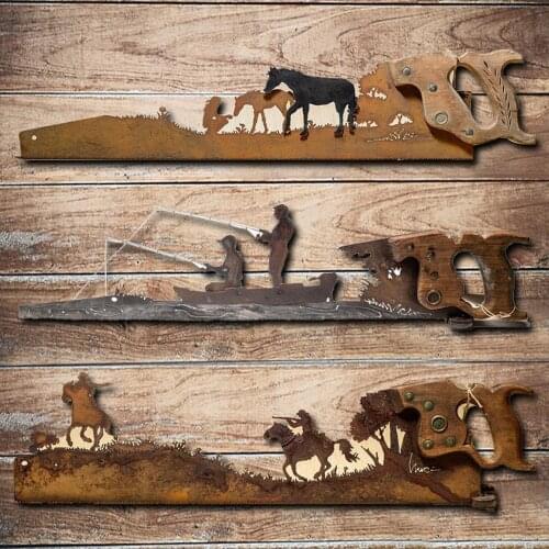 Home Decor Metal Art Wall Decor For Home Decoration FatherS Day gift Old Saw Cut Hand Saw Metal Art Metal Art For Wall Decor