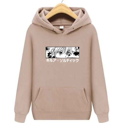 Hunter X Hunter Killua Eyes Hoodie Japanese Anime Print Loose Casual Men Women Hooded Sweatshirt Harajuku Pullover Gothic Hoodie