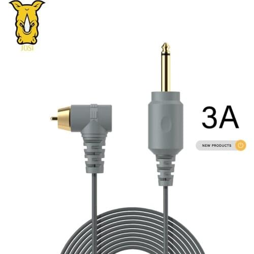JOSI RCA Tattoo Clip Cord 3A 2M Soft Fireproof Silicone Connector Cable for Tattoo Pen Machine