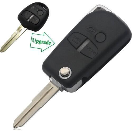 Bilchave 3 Buttons Modified Filp Remote Car Key Shell For Mitsubishi Lancer ASX Grandis Evolution Outlander Right Blade