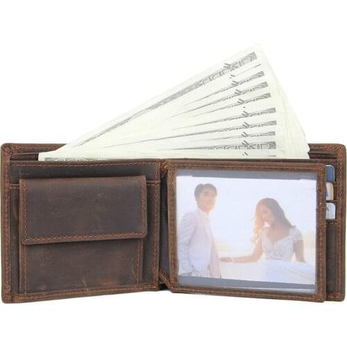 Men Fashion High Quality Bifold Wallet RFID Blocking Wallets Coin Purse Men Genuine Leather Wallets Men Wallet