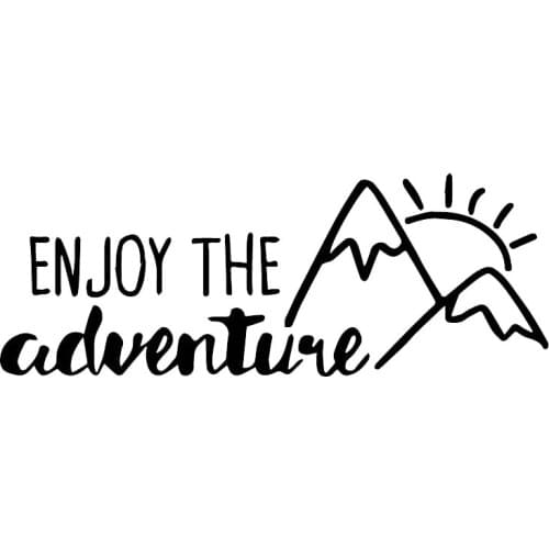 Creative Snow Mountain Sunrise Exquisite Decals for Car Window Stickers Personalized Pvc Waterproof Decals Black/white, 19cm*7cm