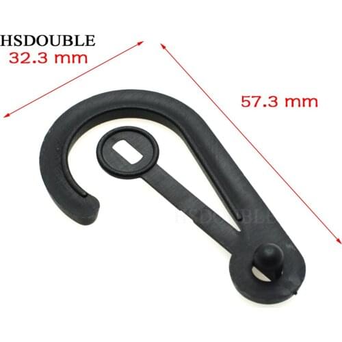 Gloves Hook Plastic Black Buckles Snap Hook With O-Ring Used For Shower Curtains